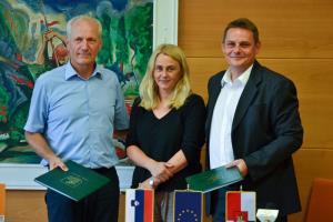 z leve Bogomir Amon, Majda De Gleria in mag. Marko Diaci